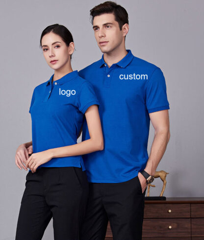 Купить Summer Men Plain Basic Tee Cotton Polo T Shirts Couple Fashion Customized Polos Shirt