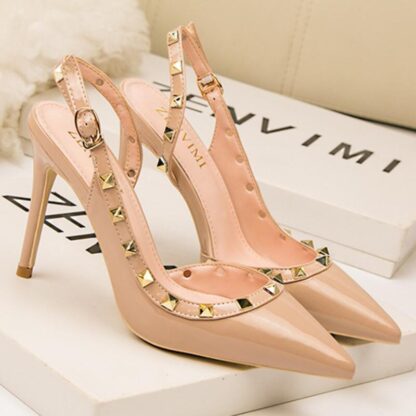 Купить Women Pumps Newest Red Bottom High heels crystal bling Pointed toe Wedding Party Shoes Full Packaging
