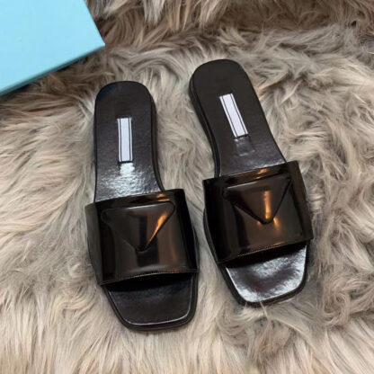 Купить New Fashion Milano slippers Summer fashion women flip flops lady shoes Flat Ladies loafer Genuine Leather Designer luxury