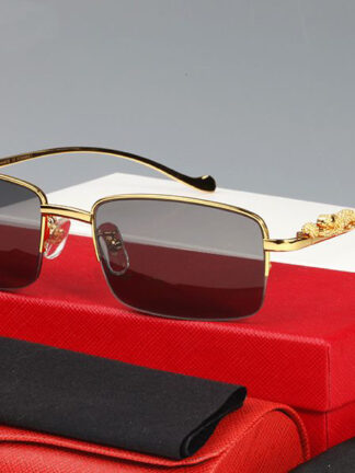 Купить Vintage Sunglasses For Women Brand Designer Sun glasses Mens Half Rimless Retro Eyewear Shades UV400 Buffalo Goggles Clear Lens oculos de sol feminino
