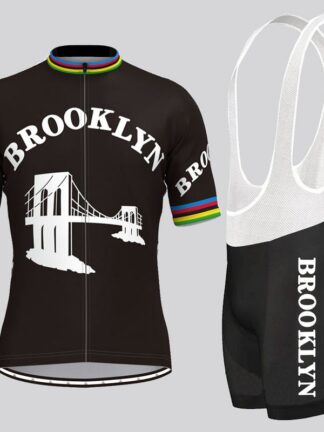 Купить 2021 New Retro Brooklyn Men's Summer Cycling Jersey Kit