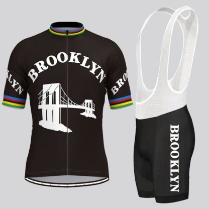 Купить 2021 New Retro Brooklyn Men's Summer Cycling Jersey Kit