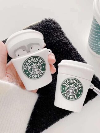 Купить For AirPods Pro Case White Starbucks Cup Protective Silicone Shell Apple AirPods 1 and 2 Earphone Charging Box Cover