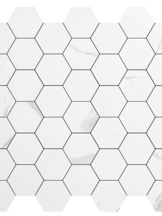 Купить Art3d 1-Piece 3D Wall Stickers Self-adhesive Hexagon Mosaic Peel and Stick Backsplash Tiles for Kitchen Bathroom
