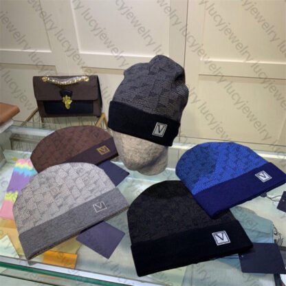 Купить Knitted Hat Beanie Cap Designer Skull Caps for Man Woman Winter Hats 5 Color Top Quality
