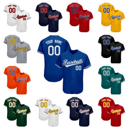 Купить Professional baseball Jersey competition training uniforms can be customized embroidery team name number children's adult men's and women's sweatshirts