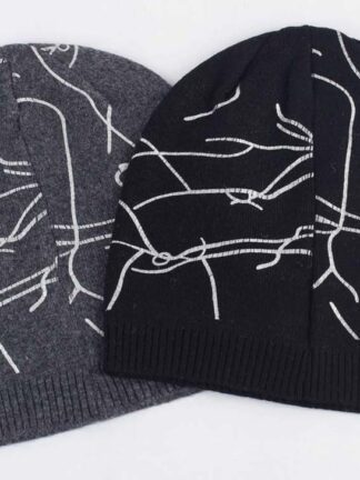 Купить 2021 New Fashion Wool Knitted New Beanies Hats Lady Fashion Thin Warm Skullies Caps Female Cashmere Geometric Slouchy Balaclava Bonnet