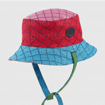 Купить 2021 Women Multicolour Reversible Buckets cap Mens Bucket Hat Fashion Designers Caps Hats Men Casquette