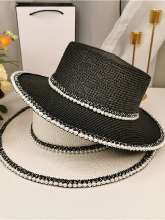 Купить New Fashion Wide Brim Hats Women's Summer Hat Holiday Sun Style Casual Top Embroidery Beach Anti-ultraviolet Caps 3609 Q2