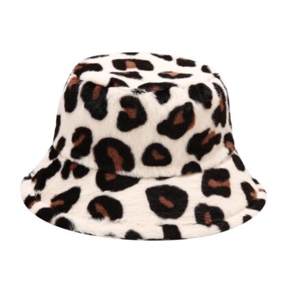Купить 9 Color Camel Leopard Fishing Caps Panama Bob Fisherman Gorros Warm Soft Faux Fur Winter Bucket Hat For Women Ladies