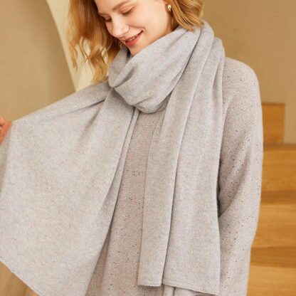 Купить Scarves MERRILAMB Fashion 100% Pure Cashmere Scarf Women Knitted Winter Long Warm Wrap Pashmina Shawl Neck For Female