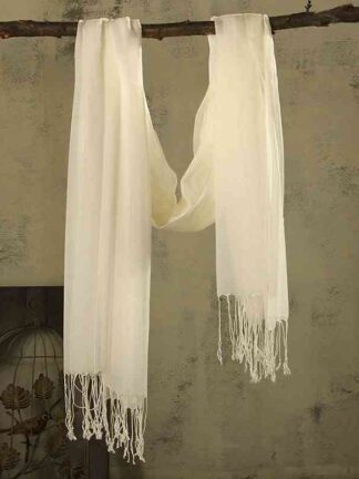 Купить New herb dyed white cotton hemp wool modal pure color silk scarf