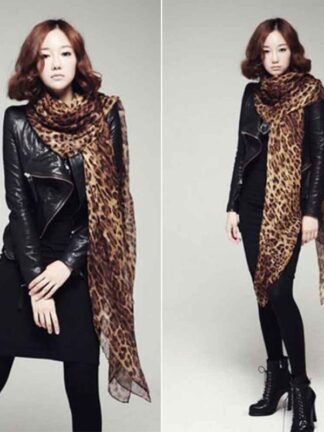 Купить Scarves Fashion Leopard Print Thicken Travel Wrap Comfortable Accessories Warm Winter Accessory Casual Soft Women Scarf