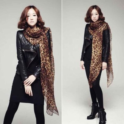 Купить Scarves Fashion Leopard Print Thicken Travel Wrap Comfortable Accessories Warm Winter Accessory Casual Soft Women Scarf