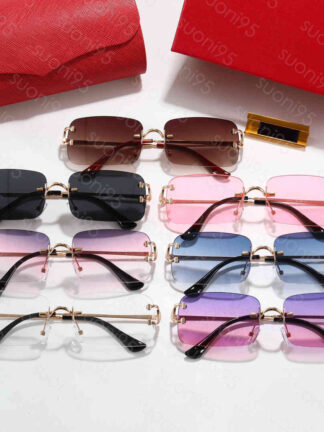 Купить sunglasses Mens womens sun glasses Uv400 steampunk fashion rimlessMetal Eyewear 2244 Occhiali Da Sole Firmati Luxury High Quality 7