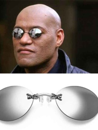 Купить Clip On Nose Glass Round Rimls Matrix Morpheus Sunglass Mini Framels Vintage Men Eyeglass UV400