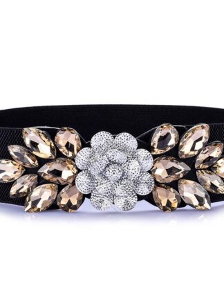 Купить Belts Fashion Glass Diamond Decorative Elastic Waist Band Women's Seal