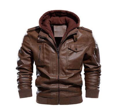 Купить American size Men's Leather & Faux Leather New Sheepskin Lining Jacket Fleece Warm Jackets Outerwear Coat