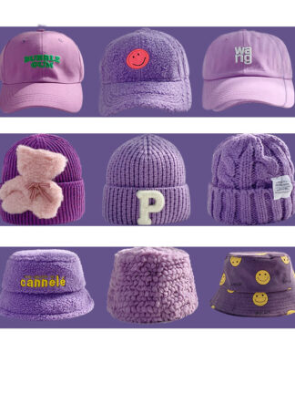 Купить Hats & Caps Childrens Hat Wholesale Winter Warm Korean Ins Wind Ear Protection Autumn Windproof Girls Knitted Hat Woolen Cap