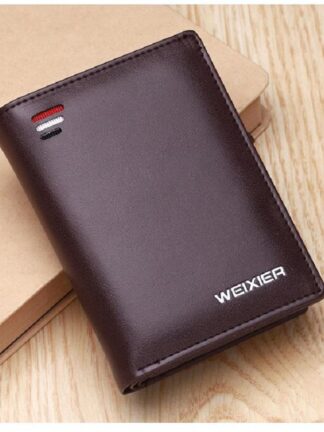 Купить Men's Bags Purse Multi Card Holder Billfold PU Wallet for Man Handbag Women Moneybag Large Retro Short Brown Black Packet