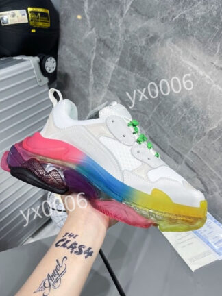 Купить 2022 Run Away sneaker calf leather rainbow Luxury Shoe classic runner shoes Hand-finished technical rubber casual sneakers yx211010