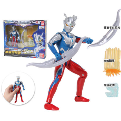 Купить Bandai Ultraman Super Hero Toy Movable Zero Uub Ultraman Action Figure Model Toys Weapons Set Cartoon Figures Collection Gift