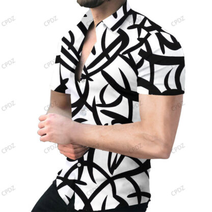 Купить Men Hawaiian Theme party Shirts Casual summer short Sleeve Slim Skulls Bows Floral printed Single breasted Tees Fashionable luxurious design pattern shirts