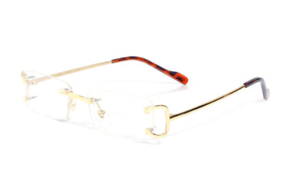 Купить Frameless Sunglasses Transparent Designer Women Sunglass Panther Carti Rimless Rectangle Prescription Eyeglass Anti-Blu-ray Discoloration Optical Eyeglasses