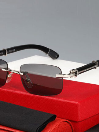 Купить Brand Designer Sunglasses Womens Trendy Mens Evidence Sunglass Carti Glasses Eyeglasses Square Frameless Wood Bamboo Polished Black Sunglasses come with box case