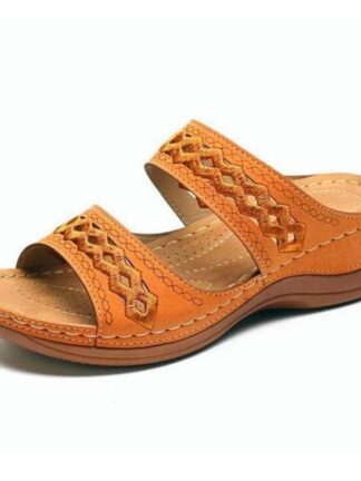 Купить 2022 Women Sandals Female Shoes Woman Summer Wedge Comfortable Ladies Slip-on Flat Plus Size 35-43