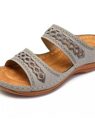 Купить 2022Women Sandals Female Shoes Woman Summer Wedge Comfortable Ladies Slip-on Flat Women Plus Size 35-43