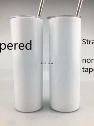 Купить Factory Direct Sale 20oz Sublimation Tumblers Blanks Stainless Steel Tapered Straight Cups Water Bottles Coffee Mug DIY With Plastic Straw