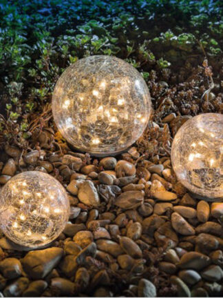 Купить Outdoor Solar Garden Light Globe Solar Lantern Crack Ball Grass Light Buried Waterproof Solar Inground Light Table Lamp for Patio Walkway