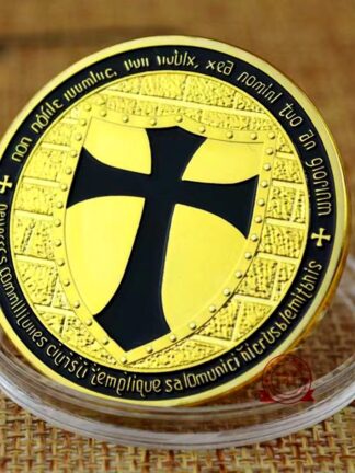 Купить 50pcs Non Magnetic Holy Cross Crusader Souvenir Coin Craft Antique Mason Knights Templar Masonic Plated Metal Commemorative Badge