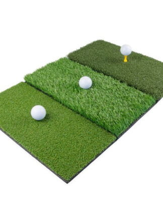 Купить Golf Training Aids Tool Practice Artificial Lawn Grass Rubber Equipment Backyard Outdoor Hitting Mat Pad 3 In 1 Thickening