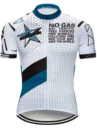 Купить 2021 Men's Cycling Short Sleeve Jersey Bike Racing Shirt Tops Sports Clothing White