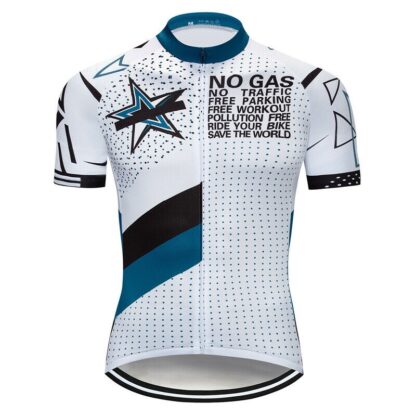 Купить 2021 Men's Cycling Short Sleeve Jersey Bike Racing Shirt Tops Sports Clothing White