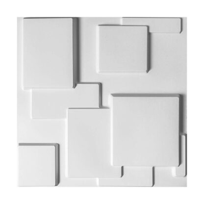 Купить Art3d 50x50cm 3D Plastic Wall Panels Stickers Soundproof Modern Decor White for Living Room Bedroom TV Background (Pack of 12 Tiles 32 Sq Ft)