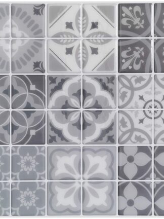 Купить Art3d 30x30cm Peel and Stick Backsplash 3D Wall Stickers Self-adhesive Water Proof Gray Talavera Mexican Tiles for Kitchen Bathroom Bedroom