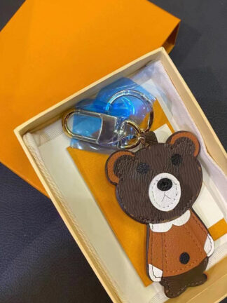 Купить 50%off Lion Tiger Monkey Bear Keychains Luxury Designer Leather Key Chain Laser Embossed Bag Pendants With Box 1853