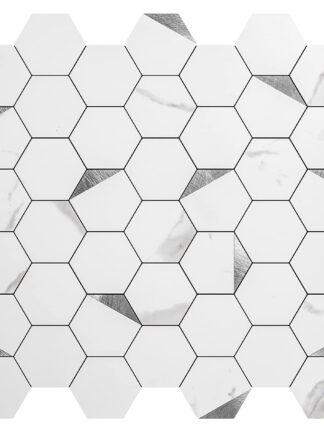 Купить Art3d 6-Sheet 3D Wall Stickers Self-adhesive Hexagon Mosaic Peel and Stick Backsplash Tiles for Kitchen Bathroom