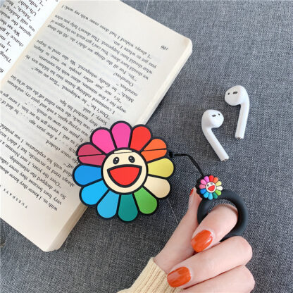 Купить 3D Cute Sunflower Design Earphone Cases For Airpod Pro Protective Cover Airpods 1 and 2 Shell Men Women Wireless Bluetooth Accessories