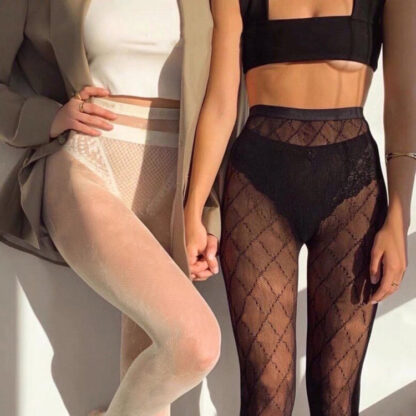 Купить 2021 Womens Classic Stockings Fashion Letter Pattern Socks Ins Hot Hosiery Sexy Women's Leggings Highly Quality Tights
