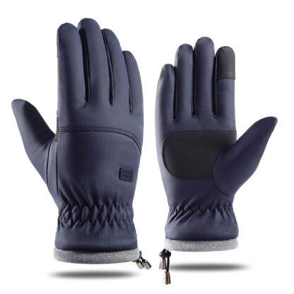 Купить Winter Style Men Car Bike Driving Cold Proof Touch Screen Padded Gloves with Elastic Cuffs