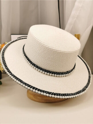 Купить Wide Brim Hats Women's Summer Hat Holiday Sun Style Casual Top Embroidery Beach Anti-ultraviolet Caps 3609 Q2