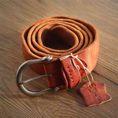 Купить Guangzhou top layer leather men's fashion leisure needle buckle belt