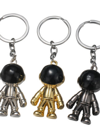 Купить Cute Gold Plated Alloy Spaceman Astronaut Pendant Keychain Lover Couple's Key Chain Rings