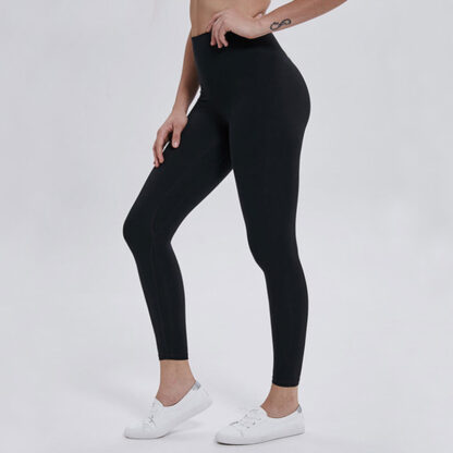 Купить 50%off Solid Color Women yoga pants High Waist Sports Gym Wear Leggings Elastic Fitness Lady Overall Full Tights Workout S1102