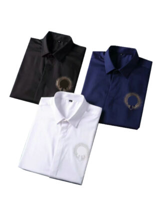 Купить 2021 Luxurys Designers Men's Business Casuals shirt men long sleeve striped slim fit masculina wine social male T-shirts fashion checked M-3XL#87