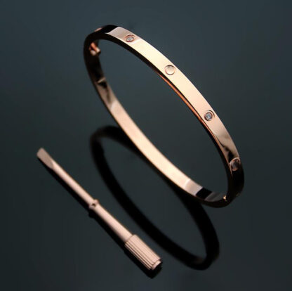 Купить 50%off 4mm thin silver bracelets Bangles For Women Men Titanium Steel Gold Screwdriver Bracelets lovers Bracelet no box 16-19cm